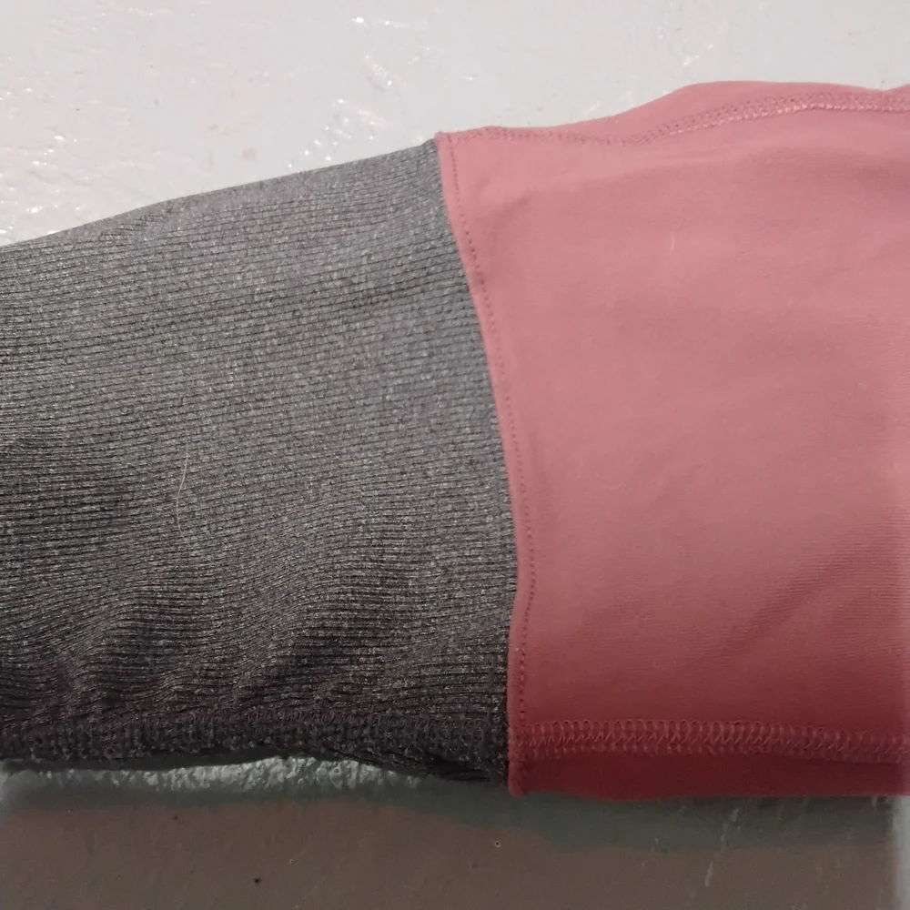 ALO Yoga Burgundy and Gray Leggings